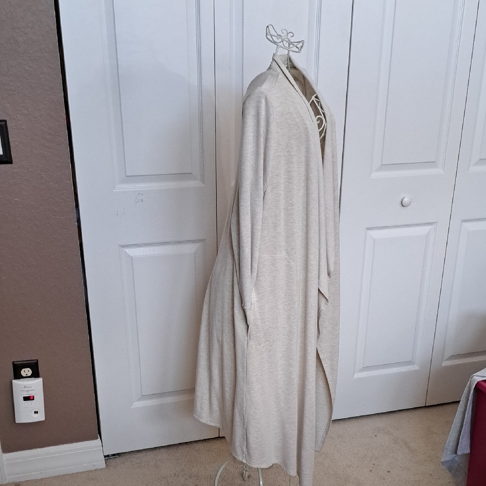 Women's Cream Open Front Cardigan - Picture 3 of 3